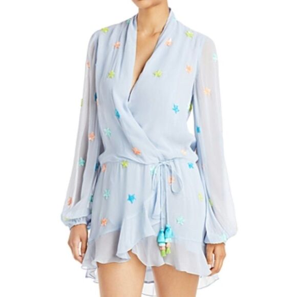 Rococo Sand Georgette Sequined Tunic Mini Dress - Picture 1 of 14
